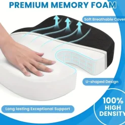 Memory Foam Sitzauflage – Bequem, Rutschfest für Büro & Auto