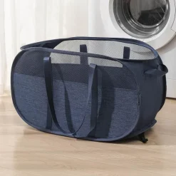Mesh Laundry Hamper - Portable Storage Bag for Clothes