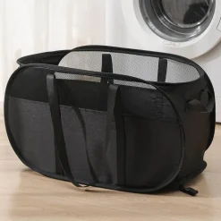 Mesh Laundry Hamper - Portable Storage Bag for Clothes