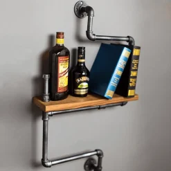 Metal Bookshelf - Decorative Storage Rack