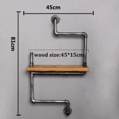 Metal Bookshelf - Decorative Storage Rack