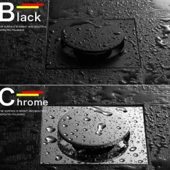 Metal Pop-Up Shower Drain - Anti-Odor Design Stainless Steel Bathroom Accessory