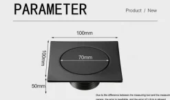 Metal Pop-Up Shower Drain - Anti-Odor Design Stainless Steel Bathroom Accessory