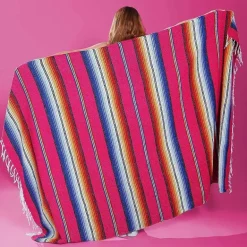 Mexikanisches gestreiftes Strandtuch – Jacquardgewebte Outdoordecke