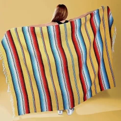 Mexikanisches gestreiftes Strandtuch – Jacquardgewebte Outdoordecke