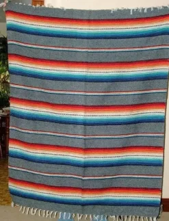 Mexikanisches gestreiftes Strandtuch – Jacquardgewebte Outdoordecke