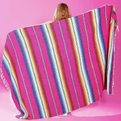 Mexikanisches gestreiftes Strandtuch – Jacquardgewebte Outdoordecke
