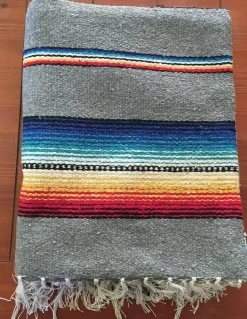 Mexikanisches gestreiftes Strandtuch – Jacquardgewebte Outdoordecke