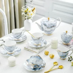 Michelozzo Kaffeeset - Edles Kaffeeservice mit Tassen und Untertassen