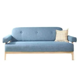 Mid Century Modern Leinensofa - Bunte Couch