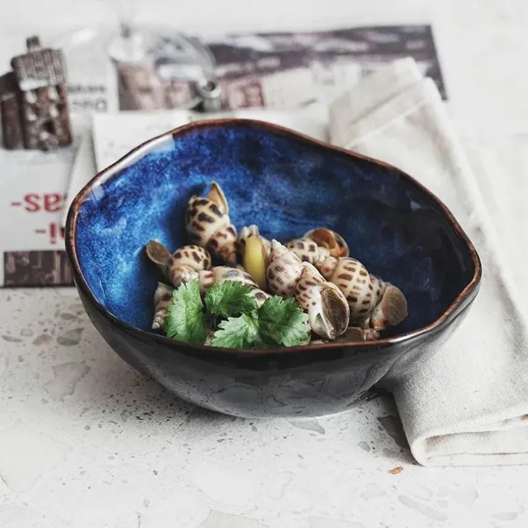 Midnight Ceramic Deep Bowl - Elegantes Geschirr zum Servieren