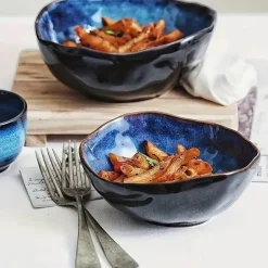 Midnight Ceramic Deep Bowl - Elegantes Geschirr zum Servieren