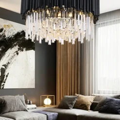 Midnight Glow Kronleuchter – Elegante Kristallleuchte