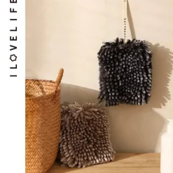 Mikrofaser-Chenille-Handtuch – weiches, saugfähiges, schnell trocknendes Handtuch mit Schlaufen