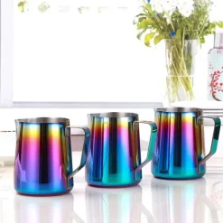 Milchaufschäumerbecher aus Edelstahl für Latte Art-Kaffeebereiter