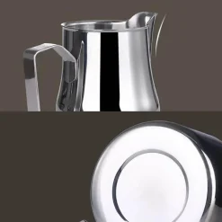 Milchaufschäumkännchen aus Edelstahl – Abgerundeter Ausguss 350 ml 550 ml 750 ml Optionen
