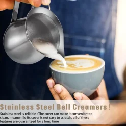 Milchaufschäumkrug aus Edelstahl – 12 oz Espresso-Kaffeeaufschäumer