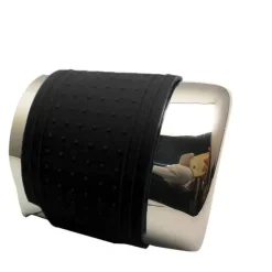 Milchaufschäumkrug aus Edelstahl – 12 oz Latte Art Cup mit Silikonhülle