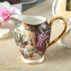 Milchkännchen aus Bone China – Eleganter Milchkännchen für Tee und Kaffee