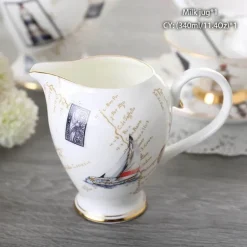 Milchkännchen aus Bone China – Eleganter Milchkännchen für Tee und Kaffee