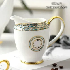 Milchkännchen aus Bone China – Eleganter Milchkännchen für Tee und Kaffee