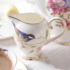 Milchkännchen aus Bone China – Eleganter Milchkännchen für Tee und Kaffee