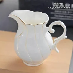 Milchkännchen aus Bone China – Eleganter Milchkännchen für Tee und Kaffee