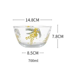 Mimosa-Glasschale – elegantes, dekoratives Serviergericht für die Unterhaltung