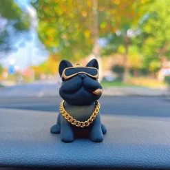 Mini Bulldog Autokonsolen-Dekor – Stilvolles Haustier-Accessoire
