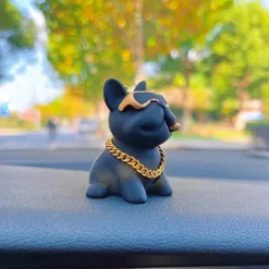 Mini Bulldog Autokonsolen-Dekor – Stilvolles Haustier-Accessoire