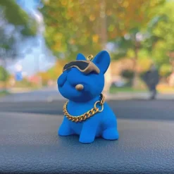 Mini Bulldog Autokonsolen-Dekor – Stilvolles Haustier-Accessoire