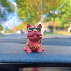 Mini Bulldog Autokonsolen-Dekor – Stilvolles Haustier-Accessoire