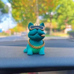 Mini Bulldog Autokonsolen-Dekor – Stilvolles Haustier-Accessoire