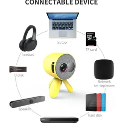 Mini Portable LED Projector - 1080P Home Theater Device