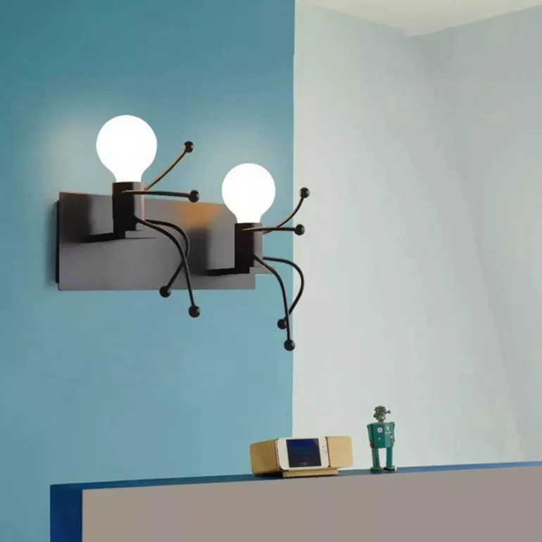 Mini Robot Wall Lamp - Decorative Night Light