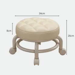 Mini Rolling Stool - Elegant Low Seat