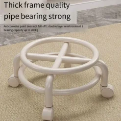 Mini Rolling Stool - Elegant Low Seat