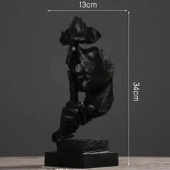 Miniatur-Schreibtischskulptur – Elegantes Schweigen ist Golddekor