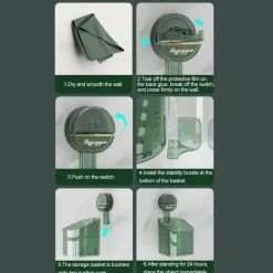 Mini-Badezimmer-Organizer mit Saugnapf – platzsparendes Aufbewahrungsregal