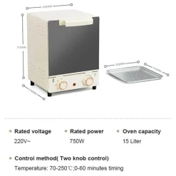 Mini-Elektro-Toasterofen mit 3 Ebenen – kompaktes Küchengerät