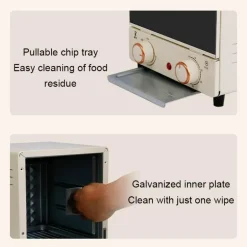 Mini-Elektro-Toasterofen mit 3 Ebenen – kompaktes Küchengerät