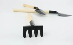 Mini-Gartengeräte-Set - Balkonpflanzen-Pflegeset aus Holz