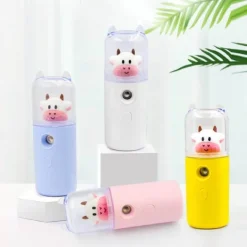 Mini-Gesichtsdampfer mit Cartoon-Tiermotiv – wiederaufladbarer USB-Luftbefeuchter