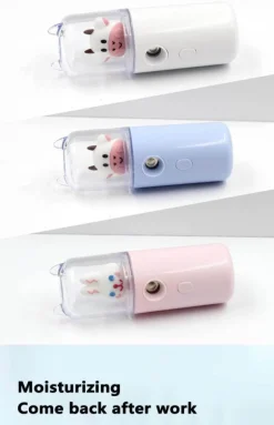 Mini-Gesichtsdampfer mit Cartoon-Tiermotiv – wiederaufladbarer USB-Luftbefeuchter