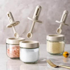 Mini-Gewürzglas mit Löffel – Kreativer Gewürzbehälter