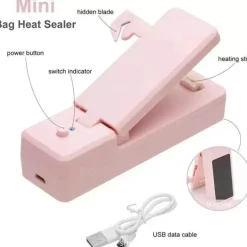 Mini-Heißsiegelgerät – wiederaufladbarer Küchenbeutelclip per USB