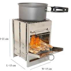 Mini-Holzkohlegrill – Faltbarer Outdoor-Campinggrill aus Edelstahl