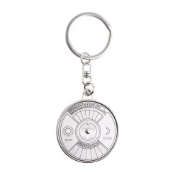 Mini-Kalender-Schlüsselanhänger aus Metall – Kreatives Zeitportal-Design