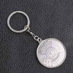 Mini-Kalender-Schlüsselanhänger aus Metall – Kreatives Zeitportal-Design