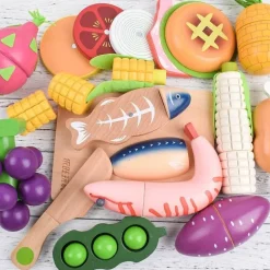 Mini-Küchen-Spielset mit Lebensmitteln – Kochspielzeug für Kinder